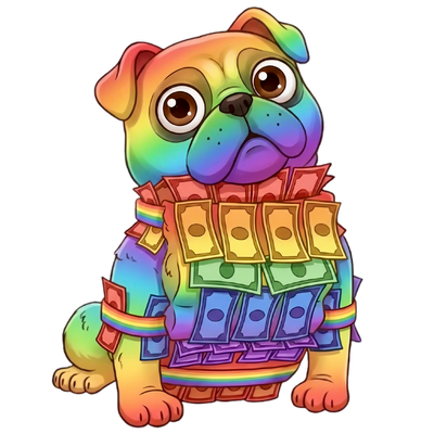 Rainbow Money Money Puggy
